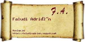 Faludi Adrián névjegykártya